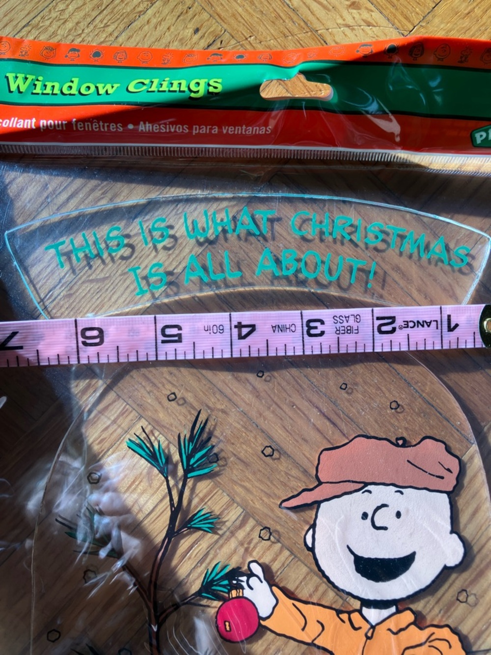 Peanuts Charlie Brown Holiday Window Gel Cling - Picture 5 of 5